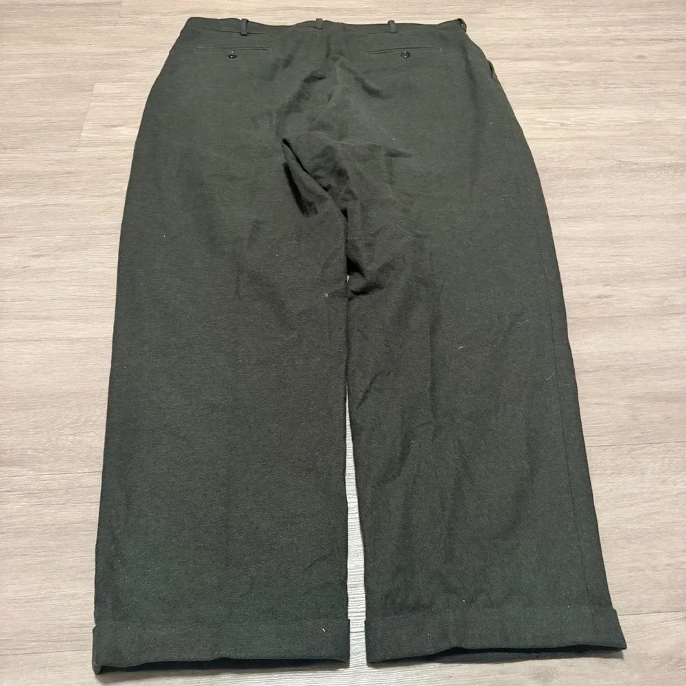 40x32 Dark Olive Baggy Wide Leg Trousers Y2K Grunge Vintage